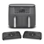 Friteuza cu aer cald Ninja Airfryer Foodi Pro DualZone DZ300, 2400W, Capacitate 7.6L, 6 programe de gatit, 2 cosuri de 3.8L, Panou digital, Temperatura maxima 240 grade, Gri 4 - lerato.ro