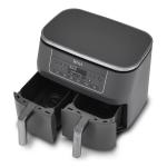 Friteuza cu aer cald Ninja Airfryer Foodi Pro DualZone DZ300, 2400W, Capacitate 7.6L, 6 programe de gatit, 2 cosuri de 3.8L, Panou digital, Temperatura maxima 240 grade, Gri 5 - lerato.ro