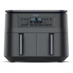 Friteuza cu aer cald Ninja Airfryer Foodi Pro DualZone DZ300, 2400W, Capacitate 7.6L, 6 programe de gatit, 2 cosuri de 3.8L, Panou digital, Temperatura maxima 240 grade, Gri 2 - lerato.ro