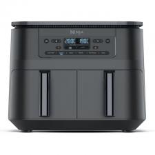 Friteuza cu aer cald Ninja Airfryer Foodi Pro DualZone DZ300, 2400W, Capacitate 7.6L, 6 programe de gatit, 2 cosuri de 3.8L, Panou digital, Temperatura maxima 240 grade, Gri