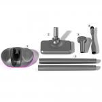 Aspirator vertical OEM, Fara fir, 120W, 40000 rpm, 800 mAh, Capacitate colectare 0.88L, Accesorii incluse, Gri 11 - lerato.ro