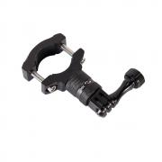 Suport bicicleta pentru camere video sport, Rotire 360 grade, Clama 35mm, Negru