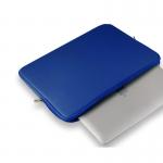 Husa laptop 15.6 inch rezistenta la stropire din neopren, Navy Blue