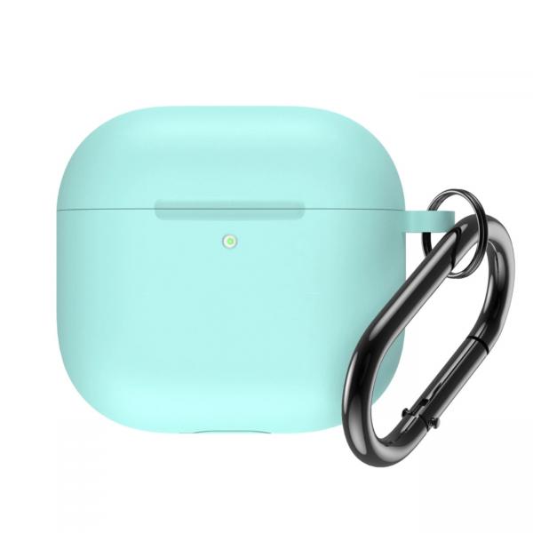 Carcasa cu carabiniera Silicone Case compatibila cu Apple AirPods 4 Mint