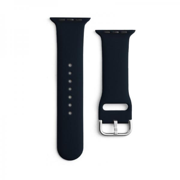 Curea APS Silicone Watch Band compatibila cu Apple Watch 4/5/6/7/8/SE 38/40/41mm Negru 1 - lerato.ro