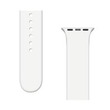Curea APS Silicone Watch Band compatibila cu Apple Watch 4/5/6/7/8/SE 38/40/41mm Alb