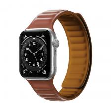 Curea cauciuc Magnetic Strap compatibila cu Apple Watch 1/2/3/4/5/6/SE 38/40mm Brown