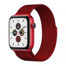 Curea otel inoxidabil Magnetic Strap compatibila cu Apple Watch 1/2/3/4/5/6/SE 38/40mm Red