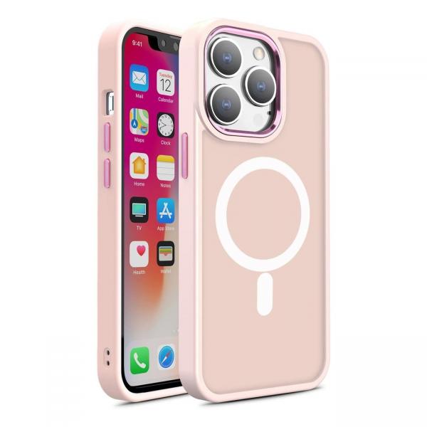 Carcasa Armored Magnetic MagSafe compatibila cu iPhone 13 Pink