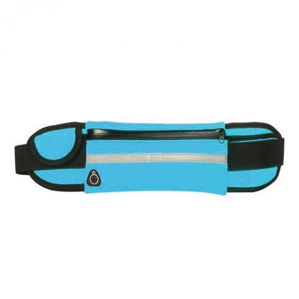 Borseta sport Ultimate Running Belt, Compartiment pentru sticle, Orificiu pentru casti, Albastru