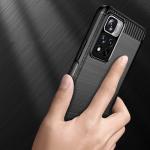 Carcasa Carbon Case compatibila cu Xiaomi Poco X4 NFC, Negru 4 - lerato.ro