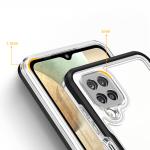 Carcasa Hybrid Armor Clear 3 in 1 compatibila cu Samsung Galaxy A22 4G, Negru 5 - lerato.ro