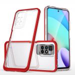 Carcasa Hybrid Armor Clear 3 in 1 compatibila cu Xiaomi Redmi 10, Rosu 2 - lerato.ro