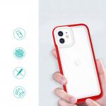 Carcasa Hybrid Armor Clear 3 in 1 compatibila cu iPhone 12, Rosu 3 - lerato.ro