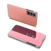 Carcasa Clear View compatibila cu Samsung Galaxy S22 Plus, Roz