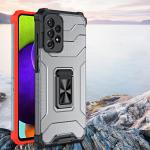Carcasa Crystal Ring Case Kickstand Tough Rugged compatibila cu Samsung Galaxy A72 4G, Rosu 3 - lerato.ro