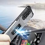 Carcasa Crystal Ring Case Kickstand Tough Rugged compatibila cu Samsung Galaxy A72 4G, Rosu 5 - lerato.ro