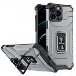 Carcasa Crystal Ring Tough Rugged cu Kickstand compatibila cu iPhone 12 Pro, Negru 2 - lerato.ro