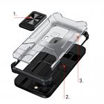 Carcasa Crystal Ring Tough Rugged cu Kickstand compatibila cu iPhone 12 Pro, Albastru 7 - lerato.ro