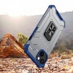 Carcasa Crystal Ring Tough Rugged cu Kickstand compatibila cu iPhone 12, Albastru 3 - lerato.ro