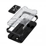 Carcasa Crystal Ring Tough Rugged cu Kickstand compatibila cu iPhone 12 Mini, Negru 3 - lerato.ro
