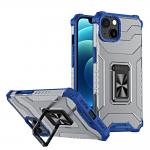 Carcasa Crystal Ring Tough Rugged cu Kickstand compatibila cu iPhone 12 Mini, Albastru 2 - lerato.ro