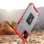 Carcasa Crystal Ring Tough Rugged cu Kickstand compatibila cu iPhone 12 Mini, Rosu 3 - lerato.ro
