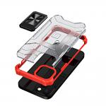 Carcasa Crystal Ring Tough Rugged cu Kickstand compatibila cu iPhone 12 Mini, Rosu 7 - lerato.ro