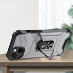 Carcasa Crystal Ring Tough Rugged cu Kickstand compatibila cu iPhone 13 Mini, Negru 4 - lerato.ro