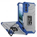 Carcasa Crystal Ring Case Kickstand Tough Rugged compatibila cu Samsung Galaxy S22 Plus, Albastru 2 - lerato.ro