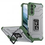 Carcasa Crystal Ring Case Kickstand Tough Rugged compatibila cu Samsung Galaxy S22 Plus, Verde 2 - lerato.ro