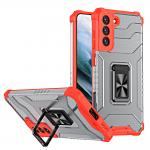 Carcasa Crystal Ring Case Kickstand Tough Rugged compatibila cu Samsung Galaxy S22 Plus, Rosu 2 - lerato.ro