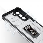 Carcasa Crystal Ring compatibila cu Samsung Galaxy S22 Plus, Functie magnetica, Black