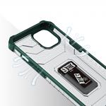 Carcasa Crystal Ring compatibila cu iPhone 13 Mini, Functie magnetica, Green