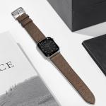 Curea piele Leather Strap compatibila cu Apple Watch 4/5/6/7/8/SE 38/40/41mm Maro inchis 4 - lerato.ro