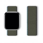 Curea material textil Sport Loop Belt compatibila cu Apple Watch 4/5/6/7/8/9/SE 38/40/41mm Green