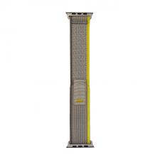 Curea textila Trail Velcro compatibila cu Apple Watch 4/5/6/7/8/SE 38/40/41mm Gri deschis
