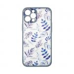 Carcasa Design Case compatibila cu Samsung Galaxy A12 Floral Dark Blue 2 - lerato.ro