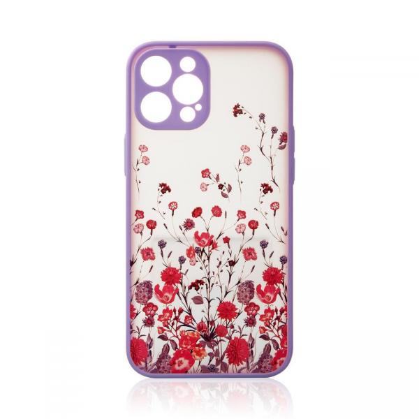 Carcasa Design Case compatibila cu Samsung Galaxy A12 Floral Purple