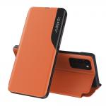 Husa Eco Leather View compatibila cu Samsung Galaxy A72 Orange