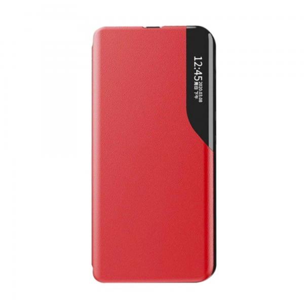 Husa Eco Leather View compatibila cu Samsung Galaxy A72 Red 1 - lerato.ro