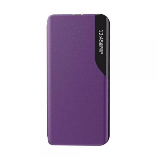 Husa Eco Leather View compatibila cu Samsung Galaxy S21 Ultra Purple