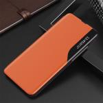 Husa Eco Leather View compatibila cu Samsung Galaxy S21 Orange 3 - lerato.ro