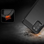 Carcasa Flexible Carbon compatibila cu Samsung Galaxy A02s Black 3 - lerato.ro