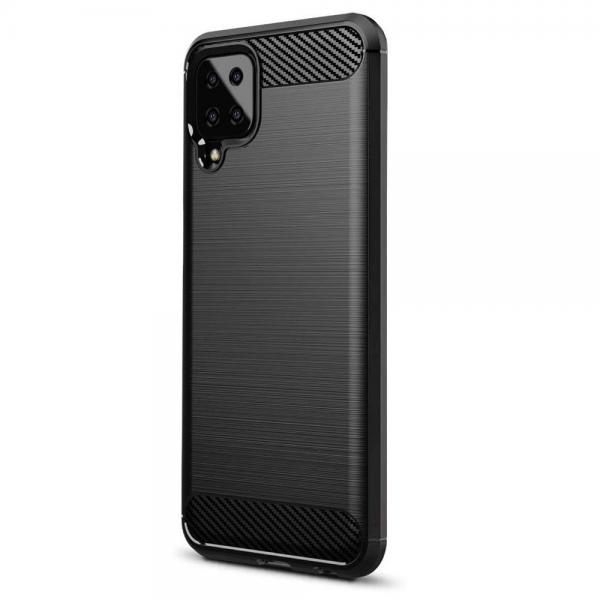 Carcasa Flexible Carbon compatibila cu Samsung Galaxy A12 (2020/2021) / Galaxy M12 Black 1 - lerato.ro