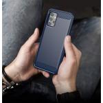 Carcasa Flexible Carbon compatibila cu Samsung Galaxy A32 4G Blue 4 - lerato.ro