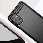 Carcasa Flexible Carbon compatibila cu Samsung Galaxy A32 5G Black 5 - lerato.ro