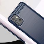 Carcasa Flexible Carbon compatibila cu Samsung Galaxy A32 5G Blue 5 - lerato.ro