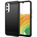 Carcasa Flexible Carbon compatibila cu Samsung Galaxy A34 5G Black 2 - lerato.ro