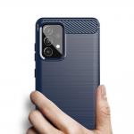 Carcasa Flexible Carbon compatibila cu Samsung Galaxy A52 4G/5G Blue